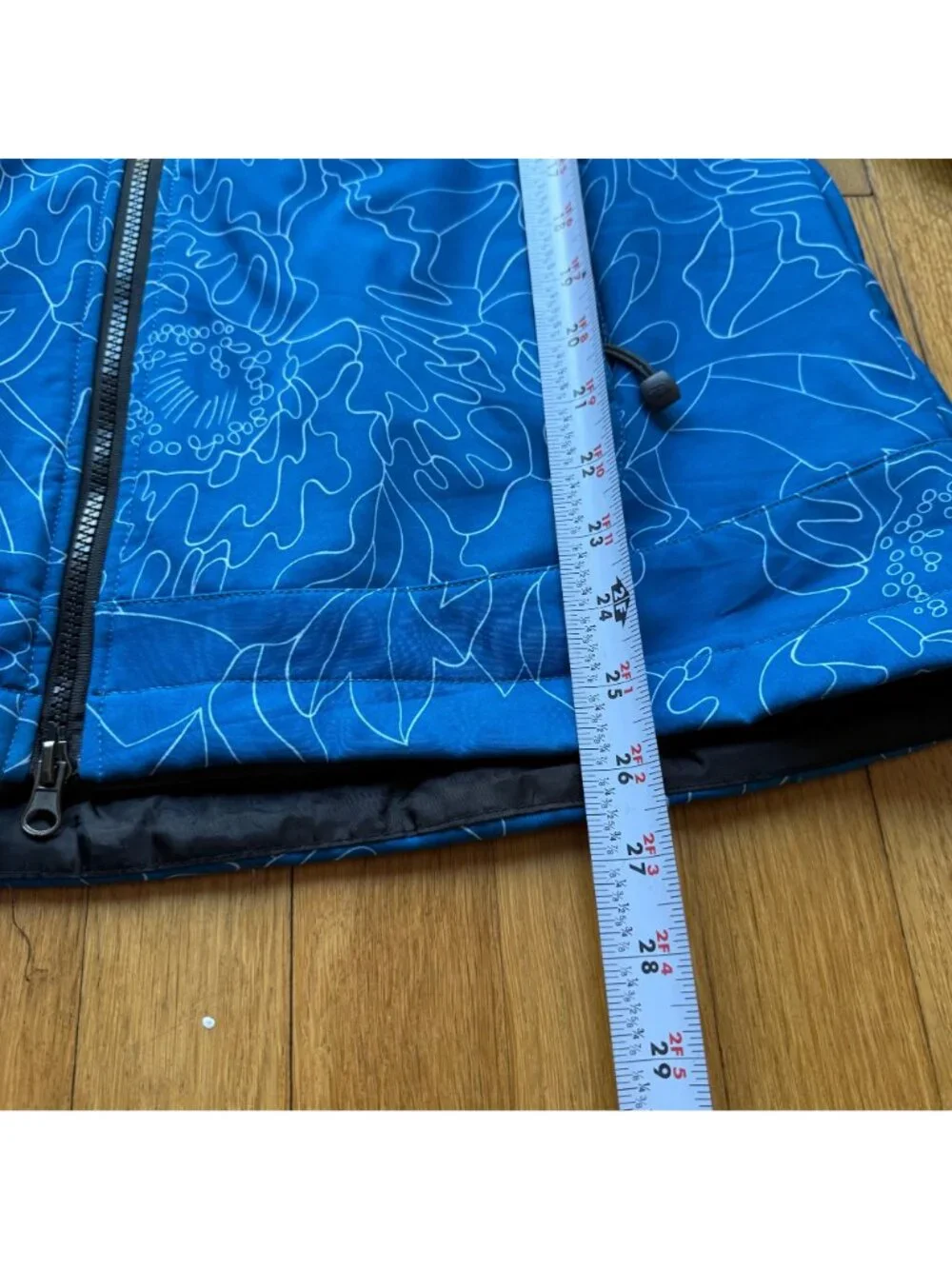 North Face Girls Youth XXL Gorpcore Blue Floral Summit Series Hooded Jacket